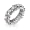 Eve's Addiction Sterling Silver Twelve Stone Ring with Silver X's, 6