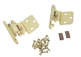 Amerock BP3428-3 3 8 Inset Self-Closing Hinge with Brass Finish