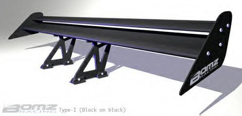 Bomz Universal Aluminum Wing Type 1 - Black