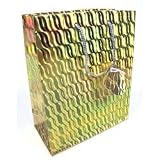Gift Bag Holographic 18cm X 23cm 12/Pk - Gold (SC0002G)