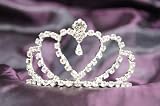 New Beautiful Bridal Wedding Tiara Crown in With Leaf Crystal Heart DH15754