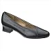 Women's Supple Pump in Black Vitello / Patent