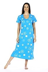 Petite Ankle Length Cotton/Knit General Print Spring Summer Fall Winter Short Sleeves Scoop Neck Evening Dress 