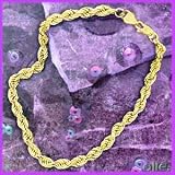 14K 4.00MM Diamond Cut Solid Rope Bracelet 7