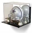 BCW Deluxe Acrylic Mini Helmet Display - With Mirror & Wall Mount - Football Helmet, Goalie Mask, Racing Helmet - Sports Memoriablia Display Case - Sportscards Collecting Supplies