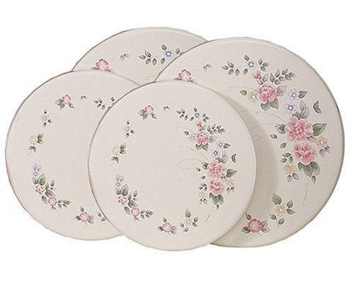 Childrens Toyshop  Tools & Hardware : Pfaltzgraff Tea Rose Enamel on Steel Burner Cover Set, Set of 4