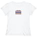 T-SHIRT WOMAN WHITE ELEGANT FLAG \