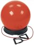Bally Total Fitness Inflatable Ball with Base and Adjustable Tubing