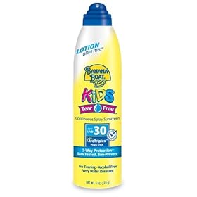 Banana Boat Kids Tear Free Ultra Mist Sunblock Lotion SPF30 6fl ounces, 6-Ounce Bottles (Pack of 3)