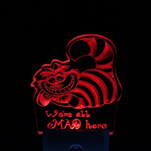 ws0089 The Cheshire Cat Alice in Wonderland Day/ Night Sensor Led Night Light Sign