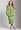 Roamans Plus Size 2 pc Color Tipped Skirt Suit (AVOCADO GREEN NAVY,14 W)
