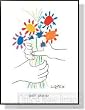 �p�u�� �s�J�\ Main Aux Fleurs �y�|�X�^�[�{�t���[���z81 x 61 cm �u���b�N