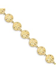 14k Yellow Gold Sand Dollar Bracelet