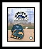 Colorado Rockies MLB Framed 8x10 Photograph Team Logo and Baseball Cap Collage