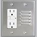 Progress Lighting P6831-09 Everlume Light/Plug Combo Outlet Cover in Brushed Nickel