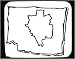 Mouse Pad with map, black and white, Gabon, geograpy, region, Africa, outline, area, land
