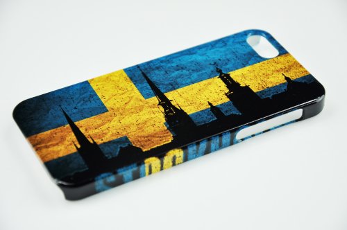 3D iPhone Schweden Stockholm 1 Handyhülle Tasche Flip Hülle Case Cover Schutz Etui iPhone 5
