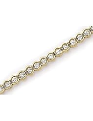 14K Yellow Gold Diamond Channel Bracelet
