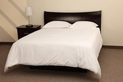 Rio Home Fashions 250 Thread Count 100-Percent Cotton 3-Piece Full/Queen Duvet Mini Sets, White