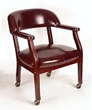Review visiondecor Furniture  / Traditional Capitain's Guest Arm Chair with Casters