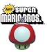 Super Mario Bros. Mushroom Keychain Figure (One Random Color)