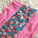 Laundry Monster Burp Cloths (Spring Blossoms on Hot Pink)