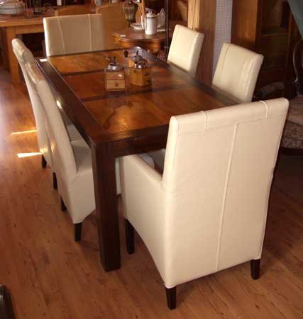 Echtleder Stuhl Essgruppe aus Echt Leder! Sessel in braun, rot und beige NEU 4 Stühle und 2 Sessel