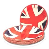 Union Jack 7 Paper Plates, 20 pack, Wavy Flag Design