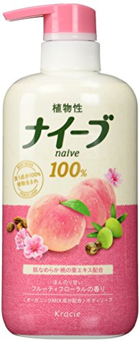 Naive Peach Leaf Body Wash by Kracie - 580ml