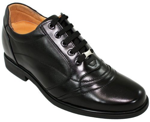 CALDEN - K221261 - 2.6 Inches Taller - Height Increasing Shoes for Men (Black Casual Shoes)