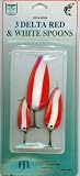 Dolphins 3 Pack Delta Red & White Spoons - 3 Sizes