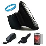 Black Moisture Resistant Protective Neoprene Exercise Workout Armband with  ....