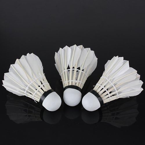3 x White Goose Feather Shuttlecocks Birdies Badminton