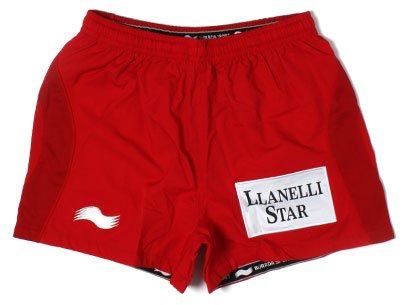 Scarlets Home 2011/12 S/S Replica Rugby Shirt Shorts Red - size S