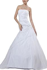 Strapless Applique Organza/Satin Mermaid  Dress