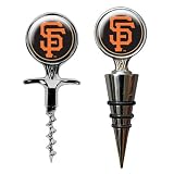 MLB New York Giants Stainless Steel Cork Screw and Wine Bottle Topper Set