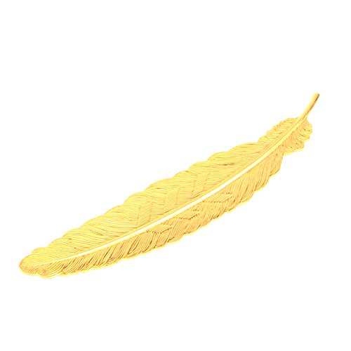 Prudance Classical Delicacy Feather Metal Bookmark - Gloden