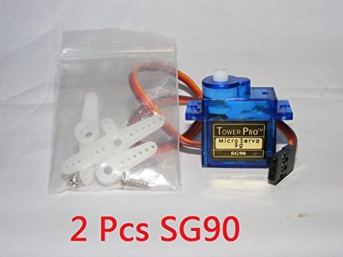 Luckydoll 2pcs TowerPro SG90 9G Mini Servo with Accessories