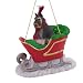 schnauzer23 - Gray Schnauzer Sleigh Christmas Ornament