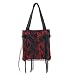 Stylish Satin Gothic Lolita Flower Ribbon Lace Purse Black Red Purple - Pleaser
