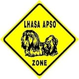 LHASA APSO LOVERS ZONE sign * dog pet