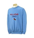Custom embroidered Allstar Dad design on sweatshirt