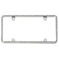 Cruiser Diamondesque License Plate Frame - Chrome