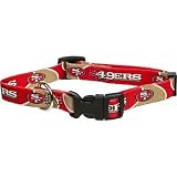 San Francisco 49ers NFL Dog Collar: Small 10"-14"