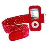 Red Carrying Sport Armband Cover Case for Apple ipod Nano 4G 4th Generation