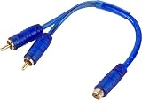 1 Female to 2 Male Phono RCA Splitter T1-1F