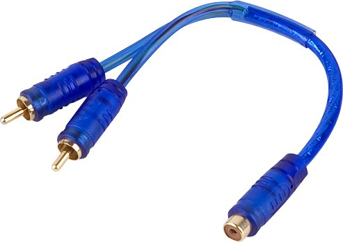 1 Female to 2 Male Phono RCA Splitter T1-1F