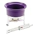 Chantal 3-Cup Ceramic Fun Fondue Set, Aubergine