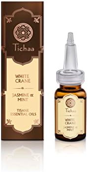 Tichaa White Crane (Jasmine &amp; Mint) Tisane Essential Oils 12 ml. Free Coin Purse 1 pcs.