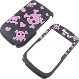 Pink Crossbones Black Shield Protector Case for BlackBerry Curve 8520 8530